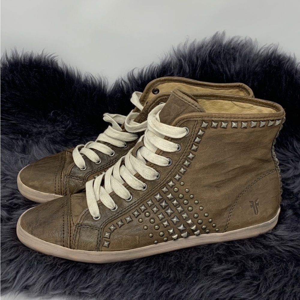 Frye Hi-Top Leather Sneakers